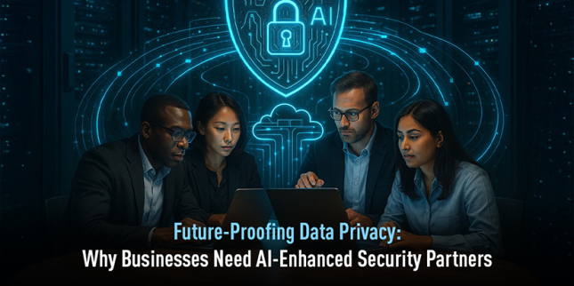 AI-powered cybersecurity protecting sensitive business data